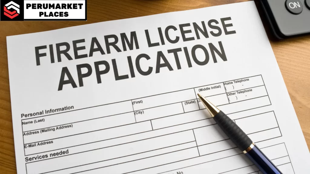 "Can you buy a firearm the same day in Florida? Image showing a firearm license application form, highlighting legal steps involved in purchasing firearms."