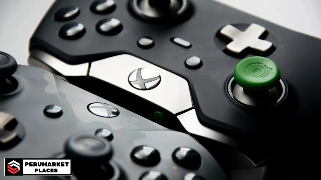  Close-up of two gaming controllers, one with a green joystick and the other with a metallic finish. Can You Play MK One with One Controller on Switch? This image showcases versatile controllers that can be used for a seamless gaming experience on multiple platforms.